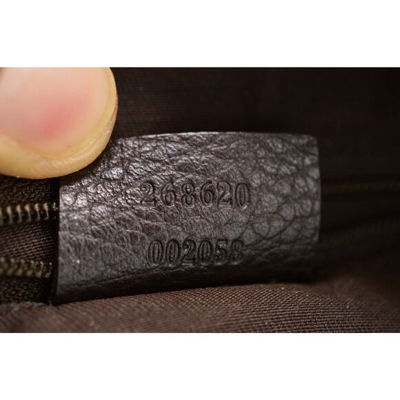 Gucci Monogram Jolicouer Charm Messenger Crossbody Purse Authentic Dark Brown - Picture 11 of 11